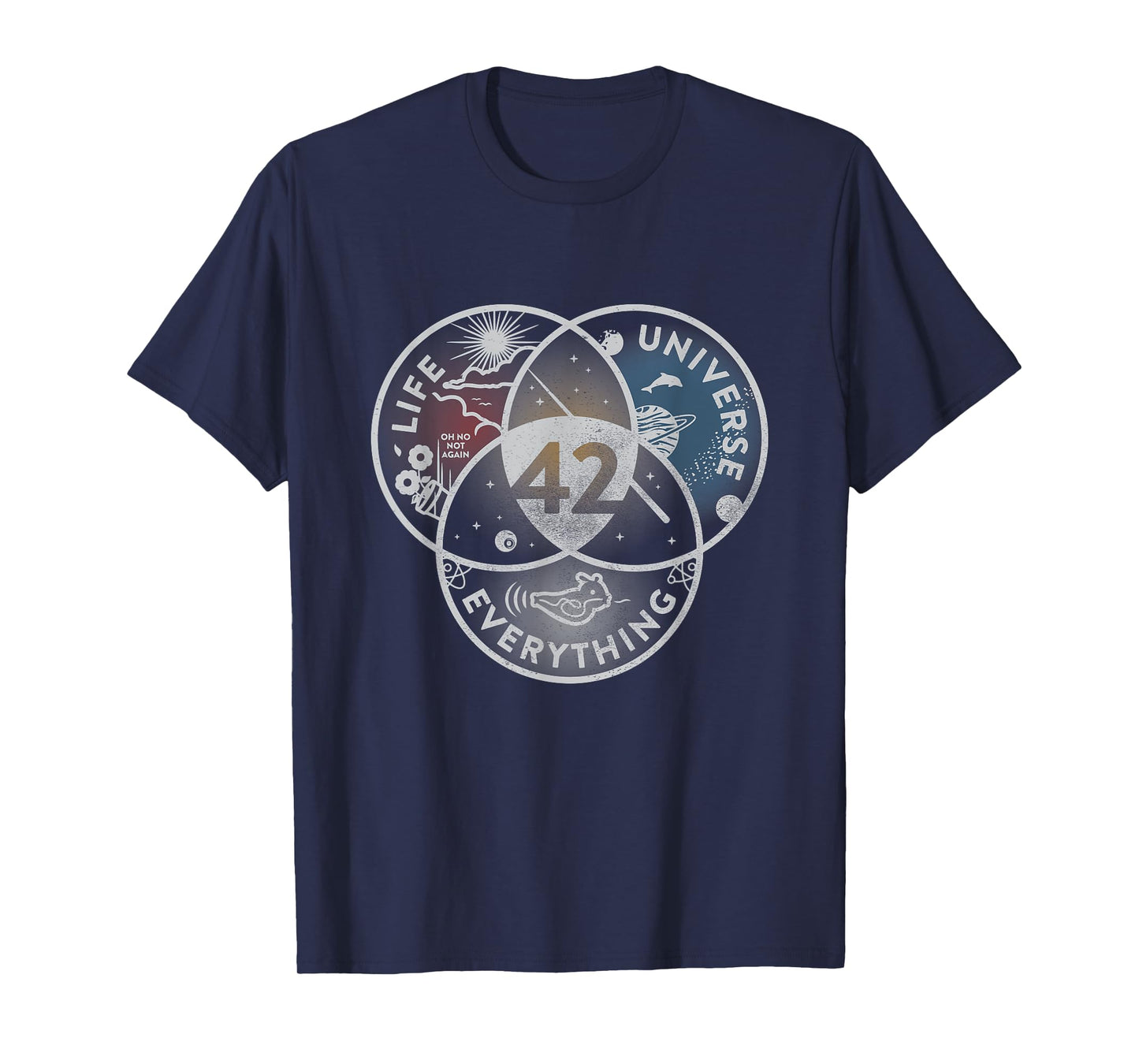 Venn Diagram Life The Universe And Everything - 42 Life T-Shirt