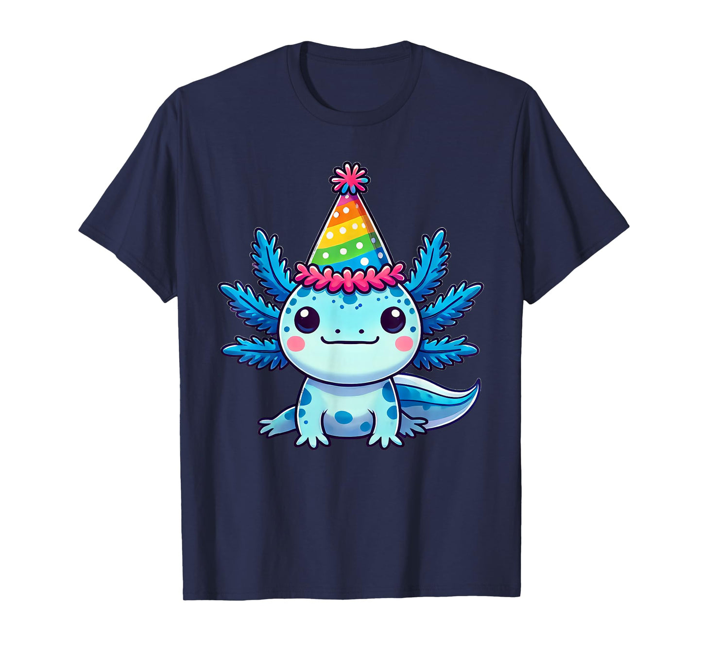 Anime Kawaii Axolotl Birthday Party Hat T-Shirt