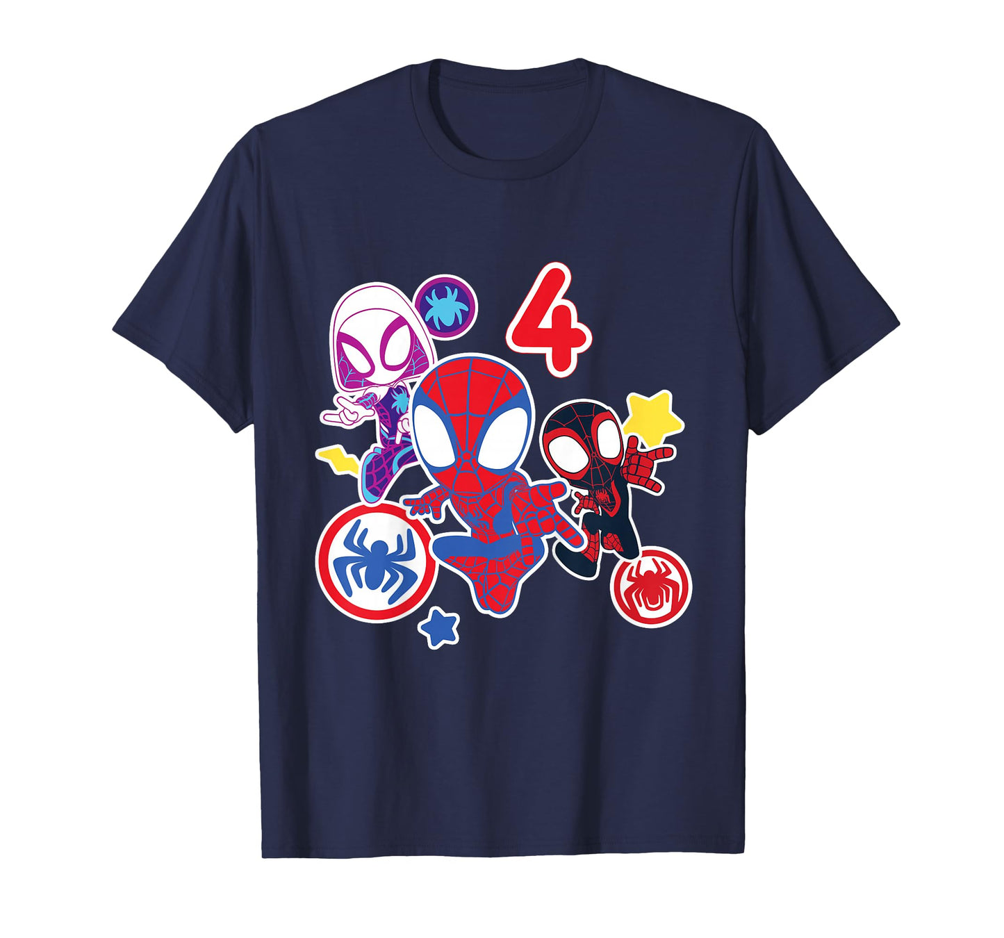 Marvel Spidey and His Amazing Friends 4 Year Old Birthday T-Shirt