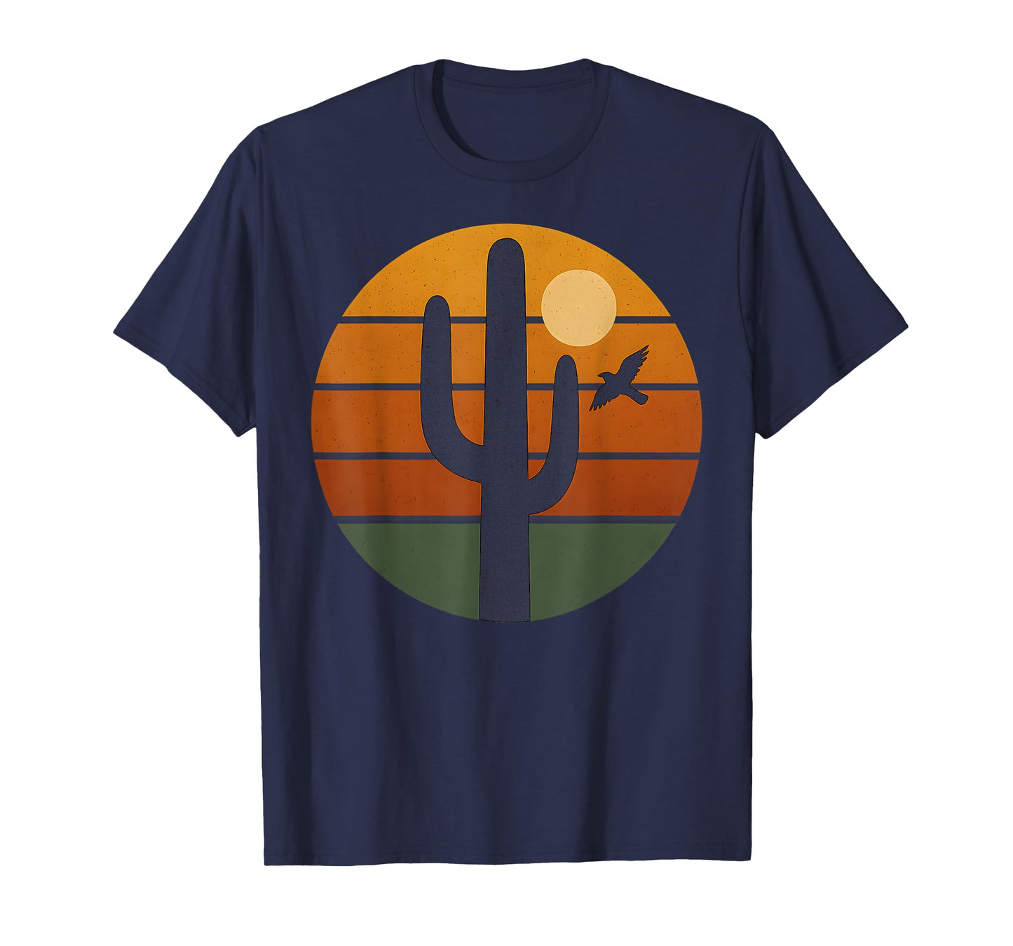 Vintage Sunset Saguaro Cactus Retro Desert T-Shirt