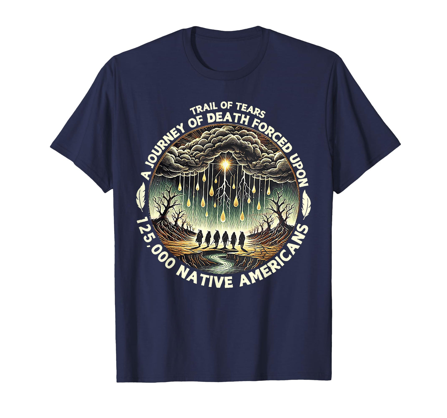 Trail Of Tears A Journey Of Death Forced Upon 125,000 Native T-Shirt