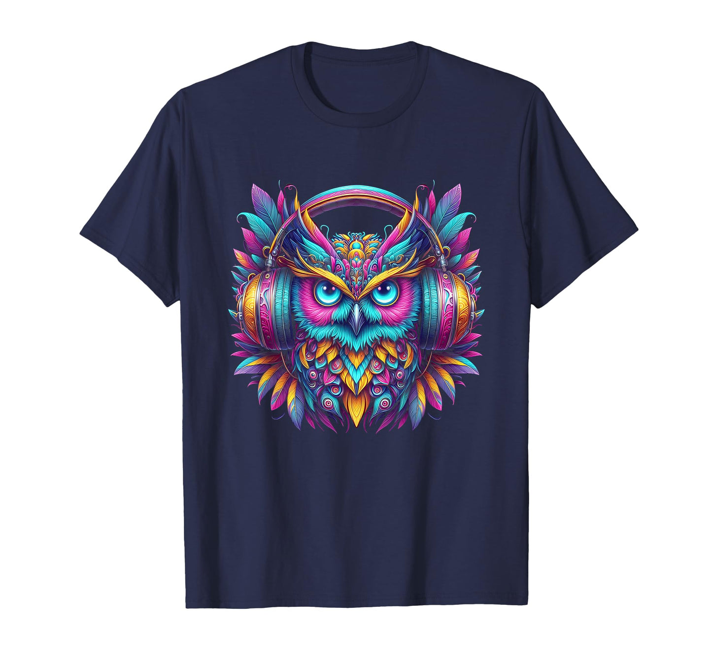 Rave Rainbow Owl House EDM Festival Raver Animal EDC T-Shirt