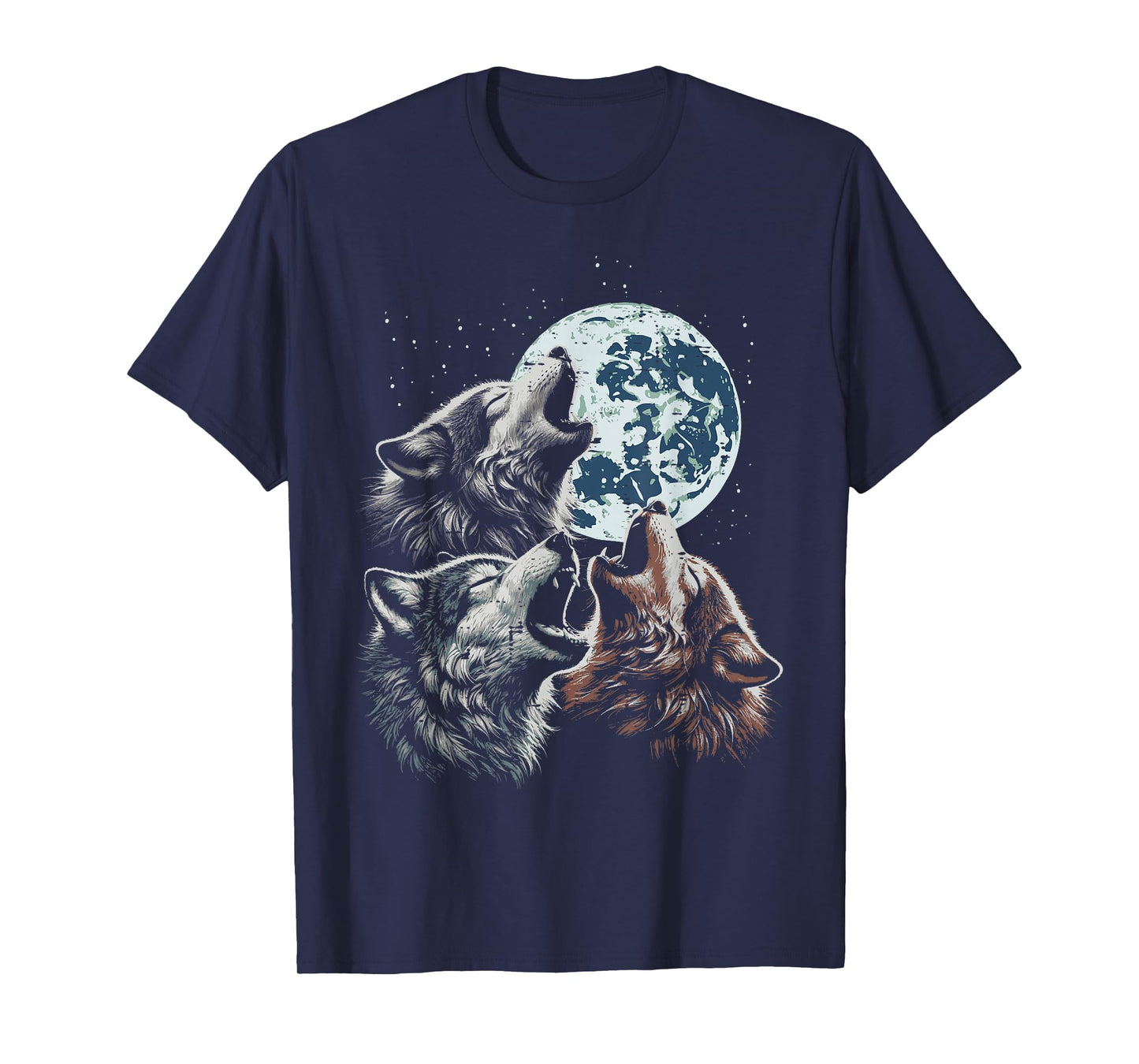 Wolves Cursed Moon Howl Funny Wolf Meme Parody Men Women Kid T-Shirt
