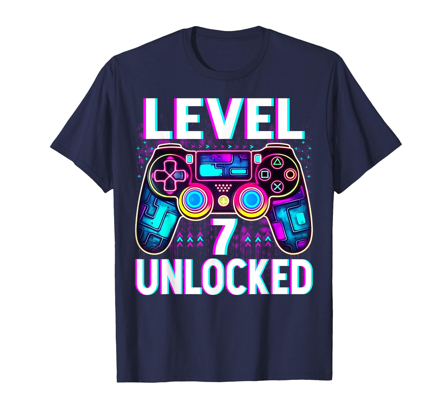 Level 7 Unlocked Shirt Funny Video Gamer Geek 7th Birthday T-Shirt