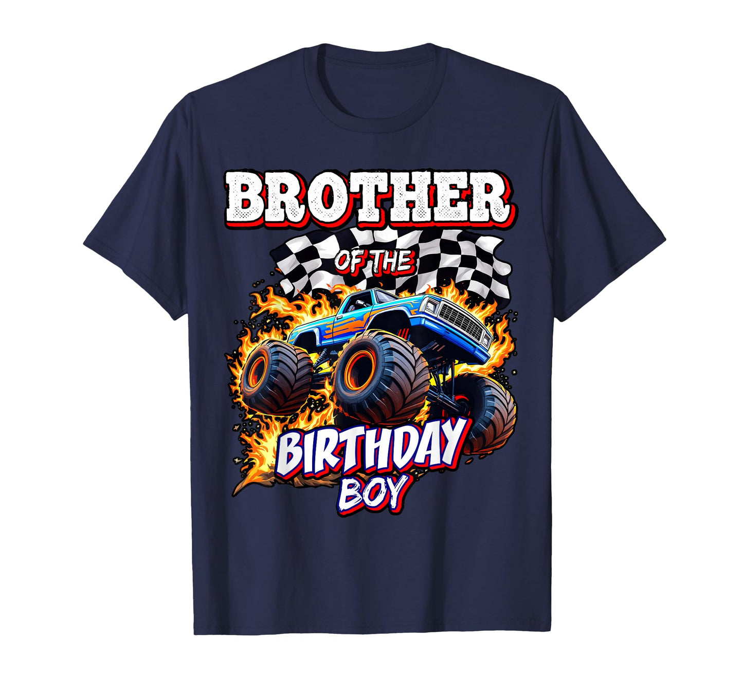 Brother of the Birthday Boy Monster Truck Birthday T-Shirt