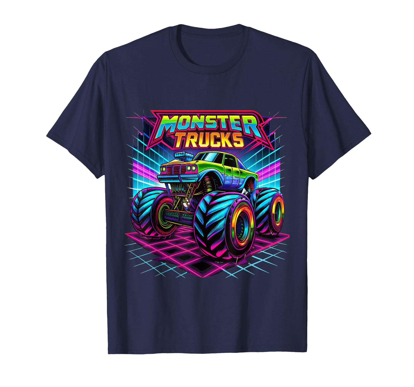 Monster Truck Colorful Graffiti For Toddlers Youth Adults T-Shirt
