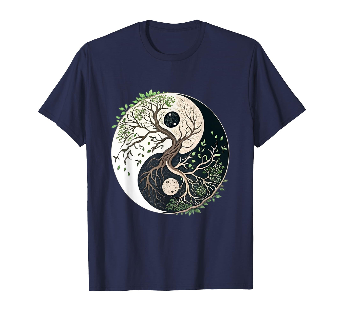 Tree of Life Yin Yang Yoga Nature Balance Art T-Shirt