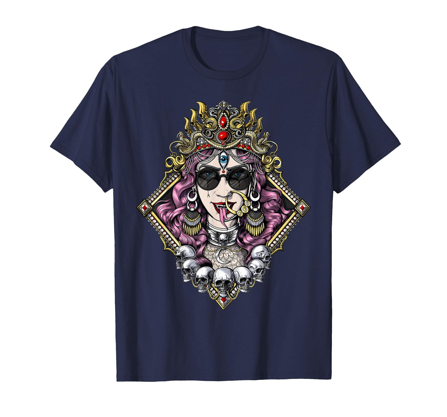 Kali Hindu Goddess Gothic Goth Hinduism Spiritual Mythology T-Shirt