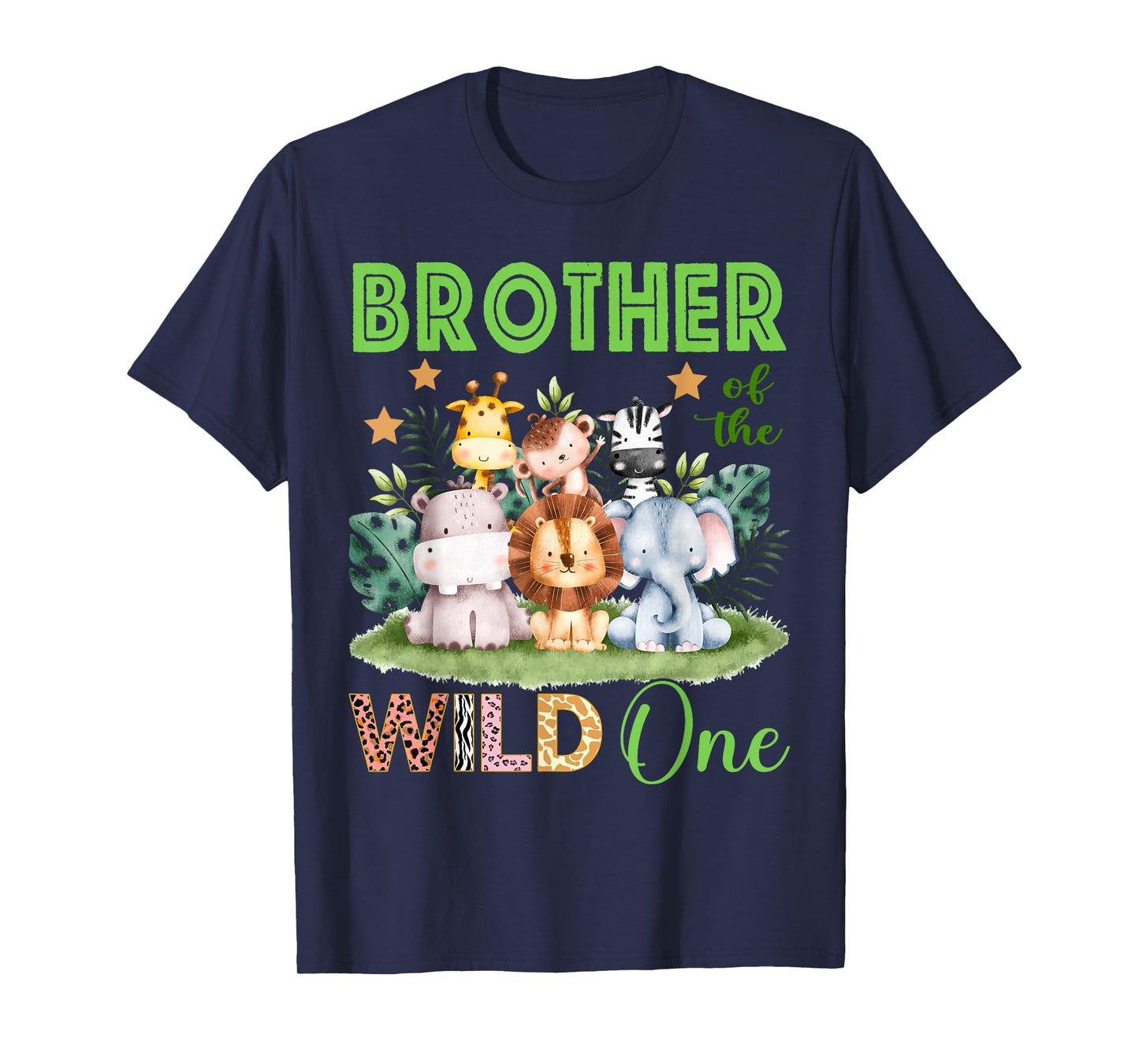 Brother Of The Wild One 1st Birthday Safari Family Matching T-Shirt