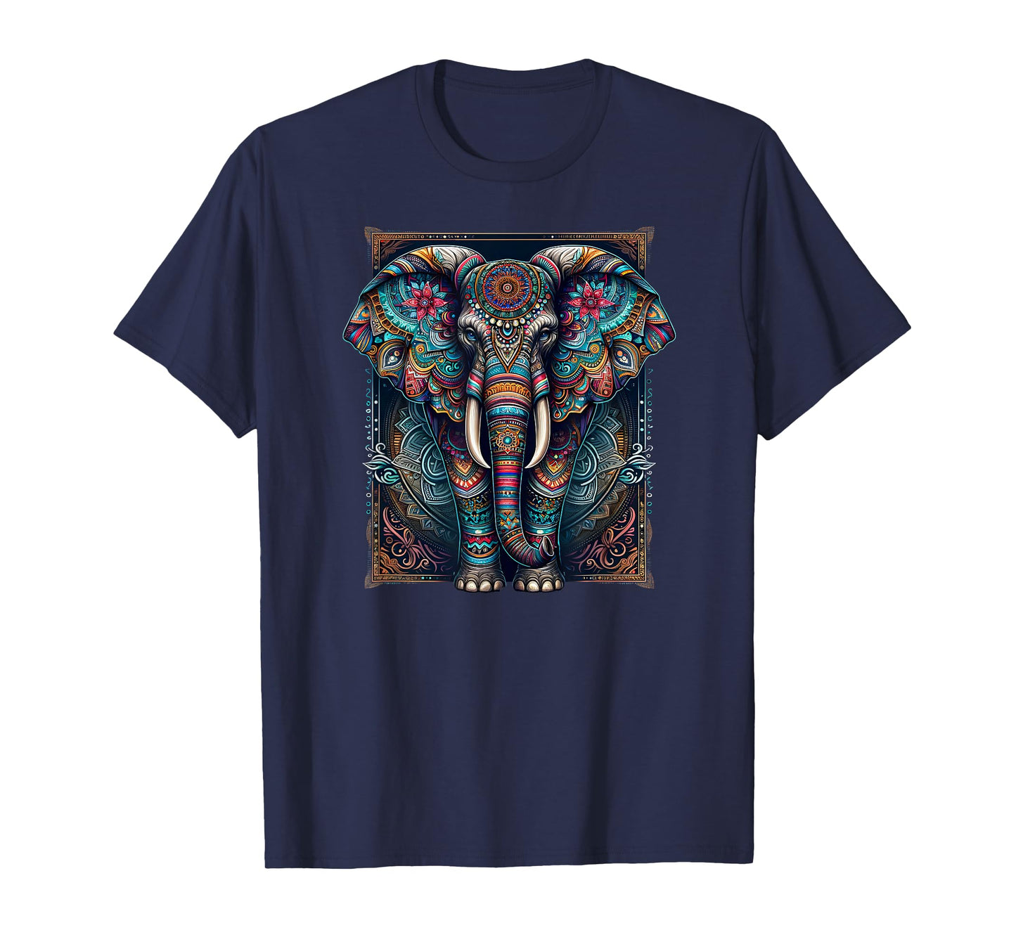 Mandala Elephant Wisdom Indian Elephant Zen Yoga Mindfulness T-Shirt