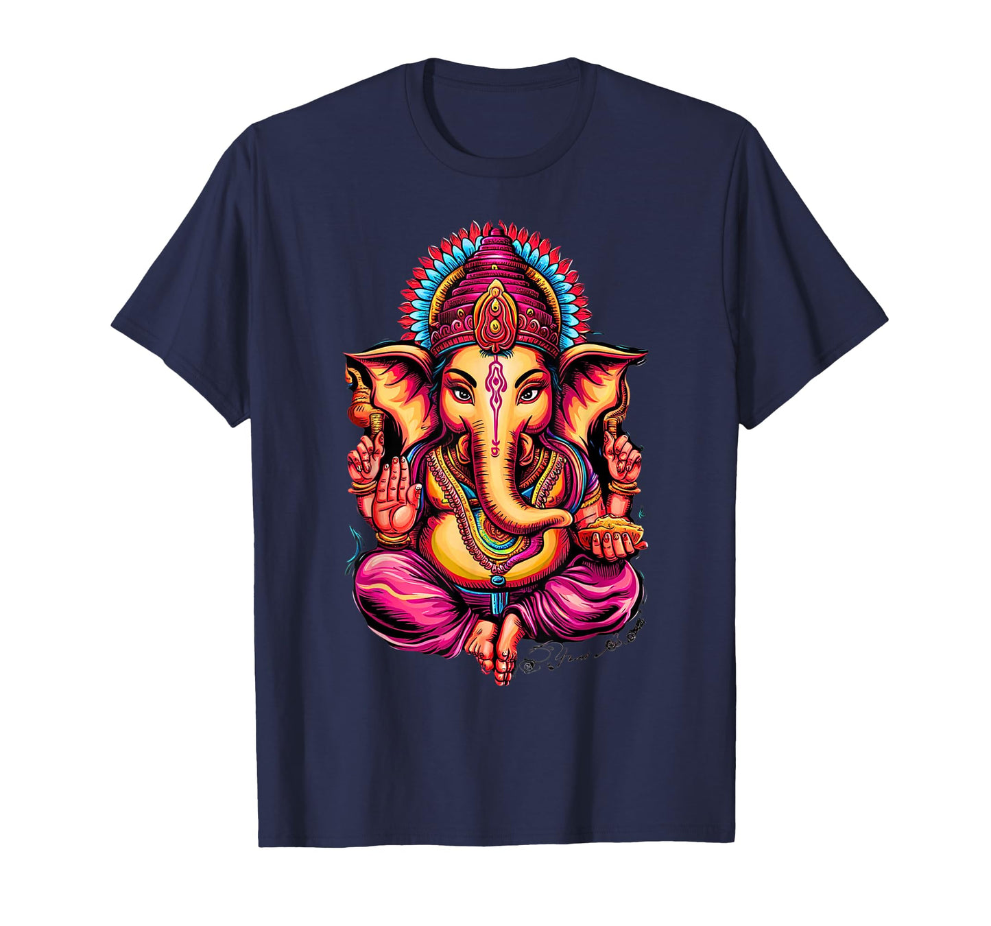 Hindu Ganesha Puja Elephant God India Meditation Yoga Murti T-Shirt