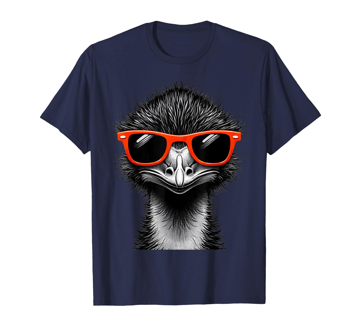 Cool Emu Bird Wearing Sunglasses Graphic Art T-Shirt
