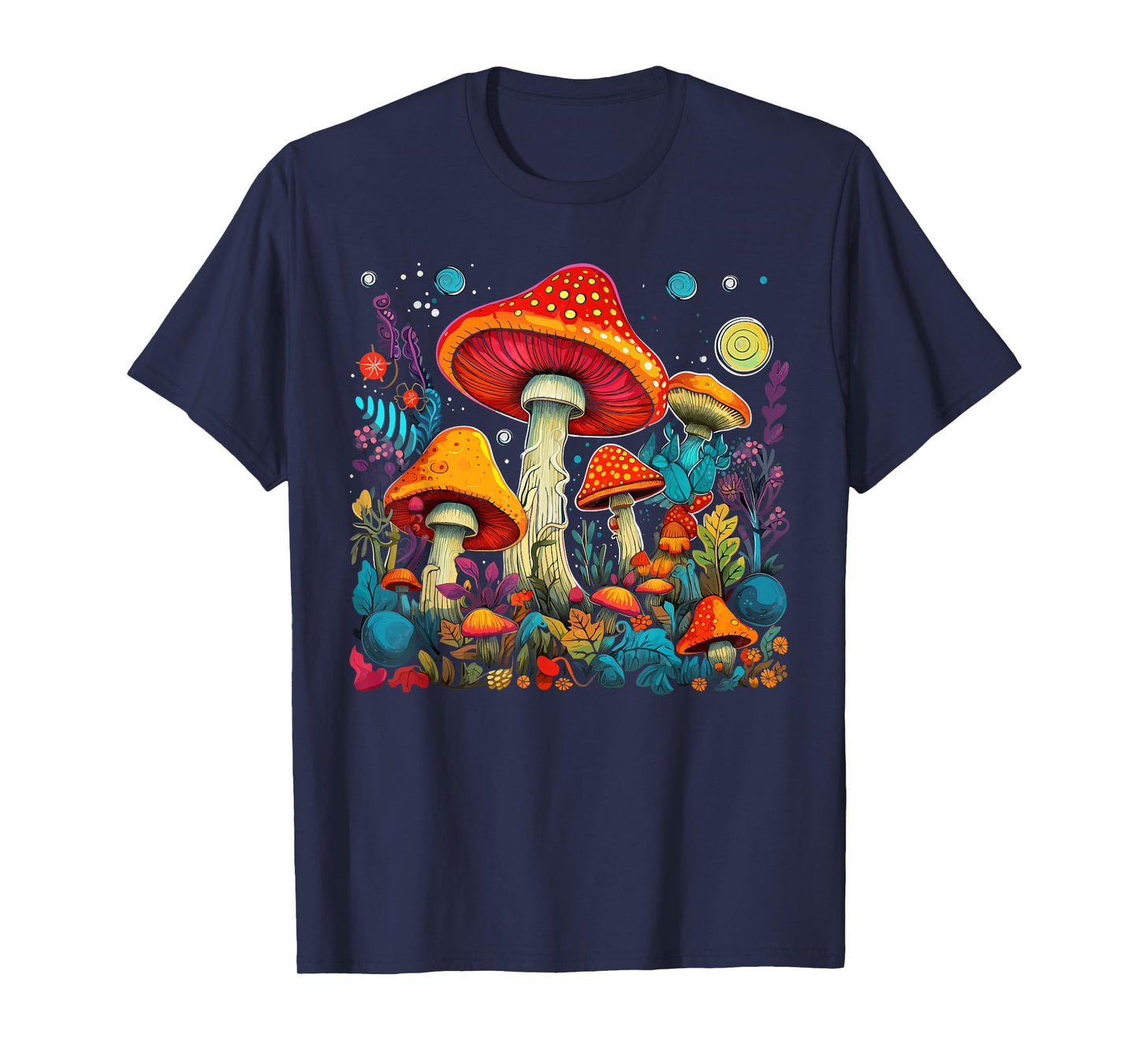 Hippie Mushrooms Psychedelic Forest Fungi Festival T-Shirt