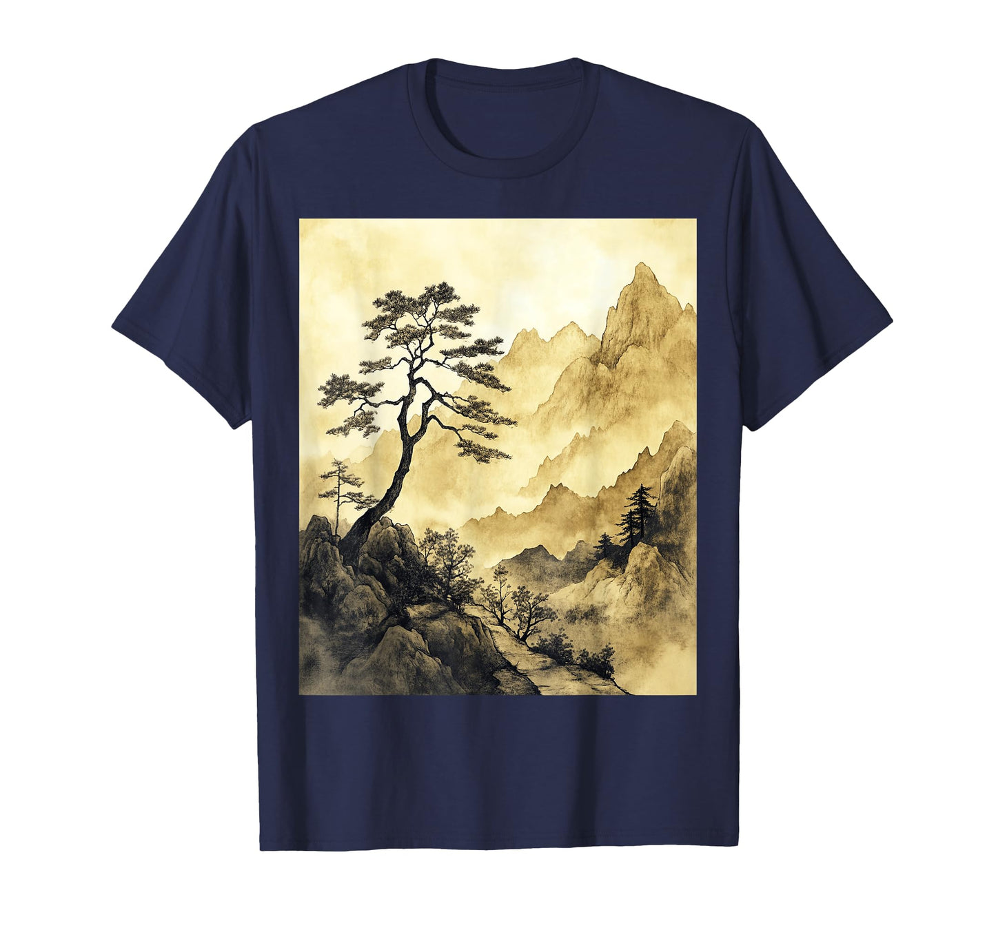 Serene Traditional Chinese Landscape Art T-Shirt