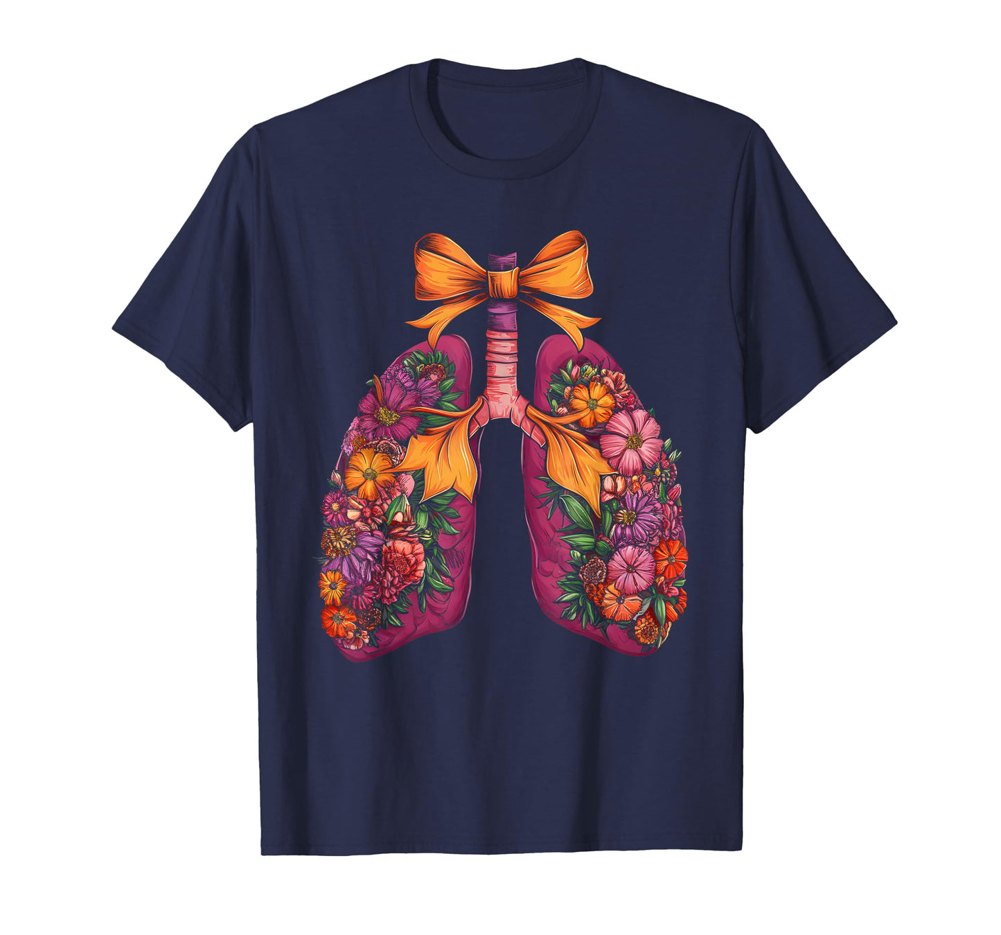 Lungs Flower Halloween Respiratory Therapist bow coquette T-Shirt