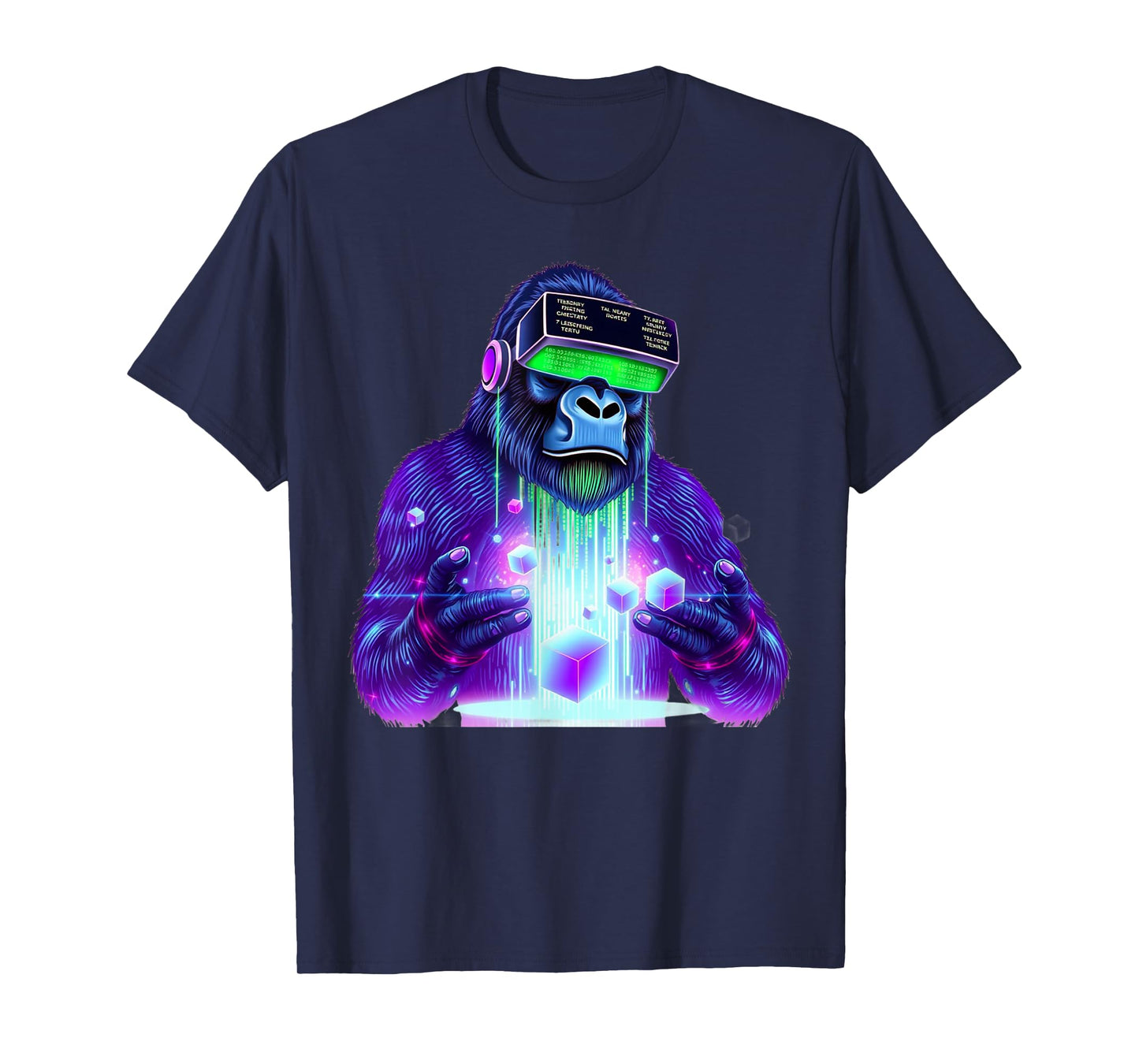 Gorilla VR Gamer Playing Tag Boys Funny Adult Gorilla VR T-Shirt
