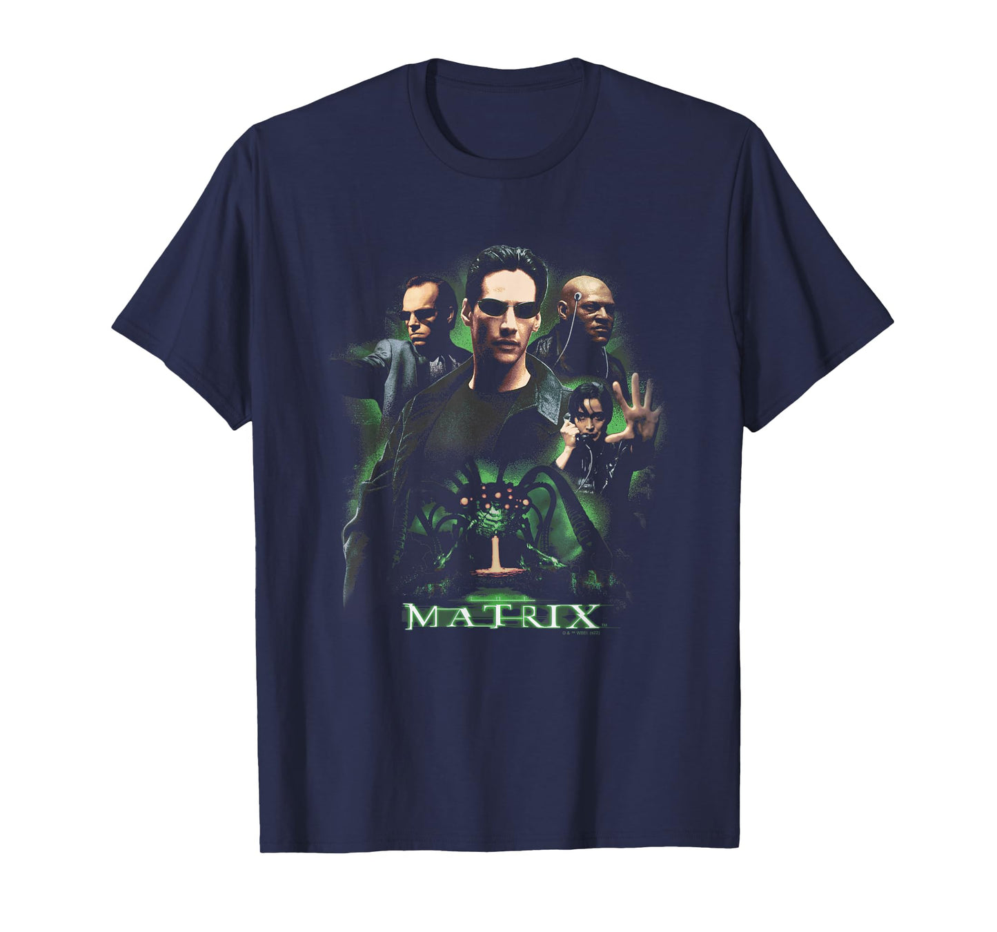 The Matrix Neo Vs. The Machines Distressed Retro Poster T-Shirt