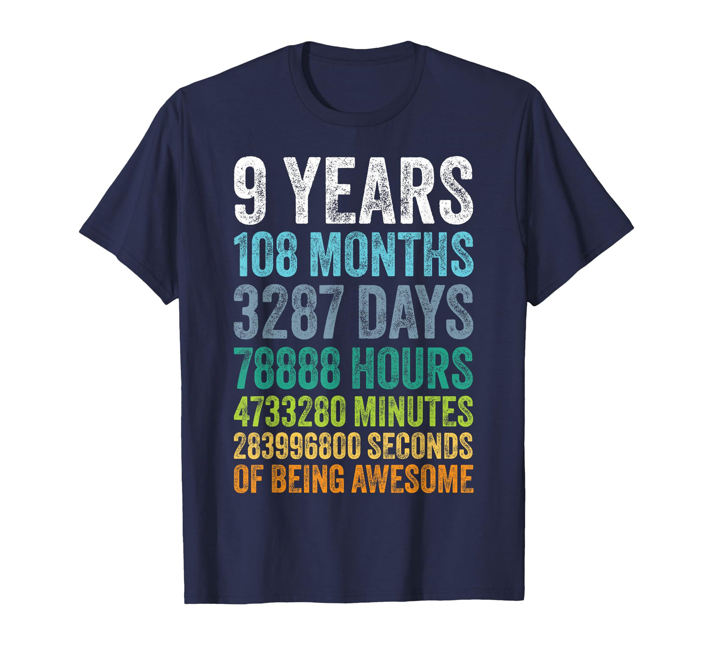 9 Year Old BDay Decorations Son Boy 9yr 9th Birthday T-Shirt