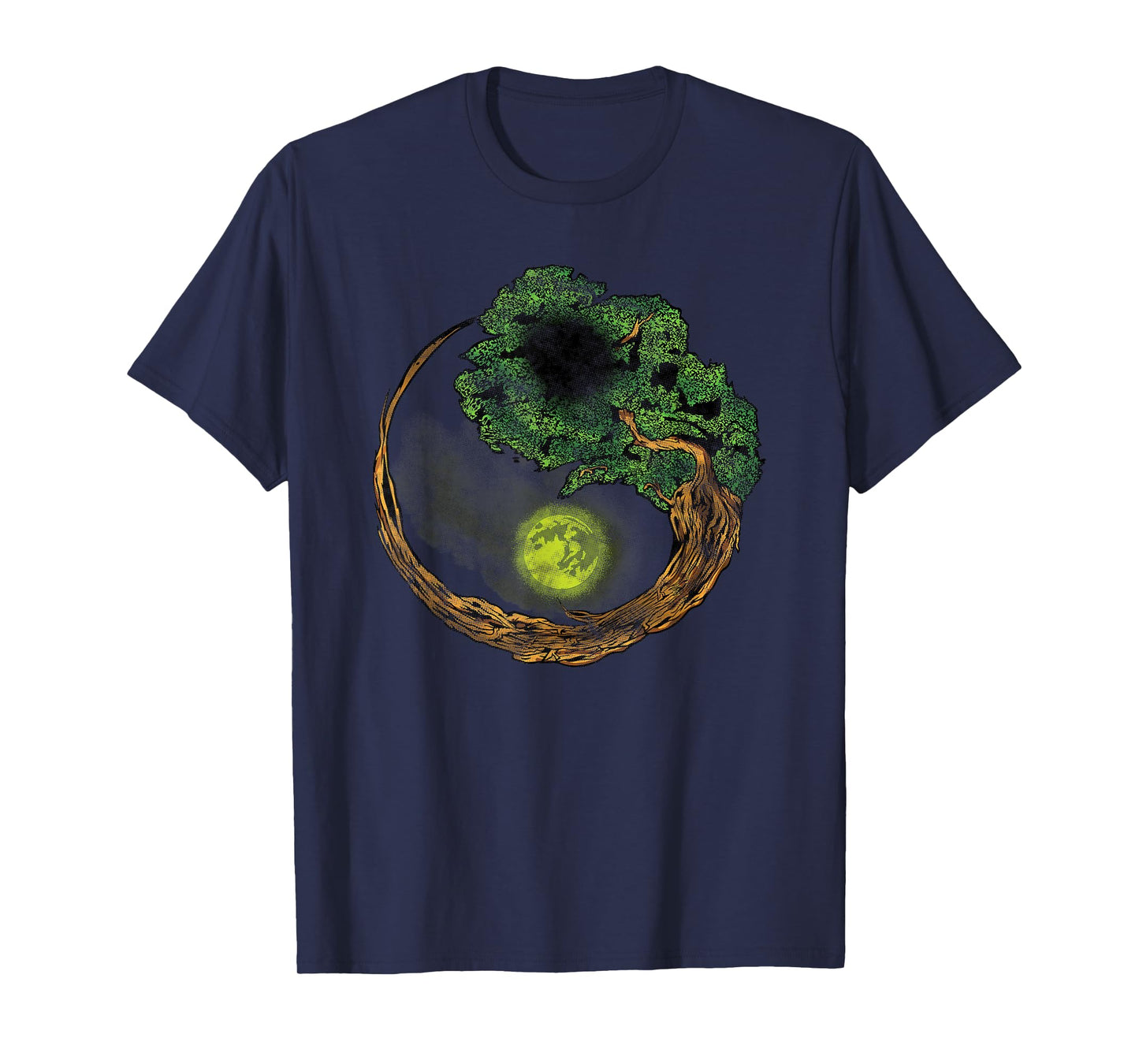 Yin Yang Bonsai Tree Japanese Buddhist Zen T-Shirt