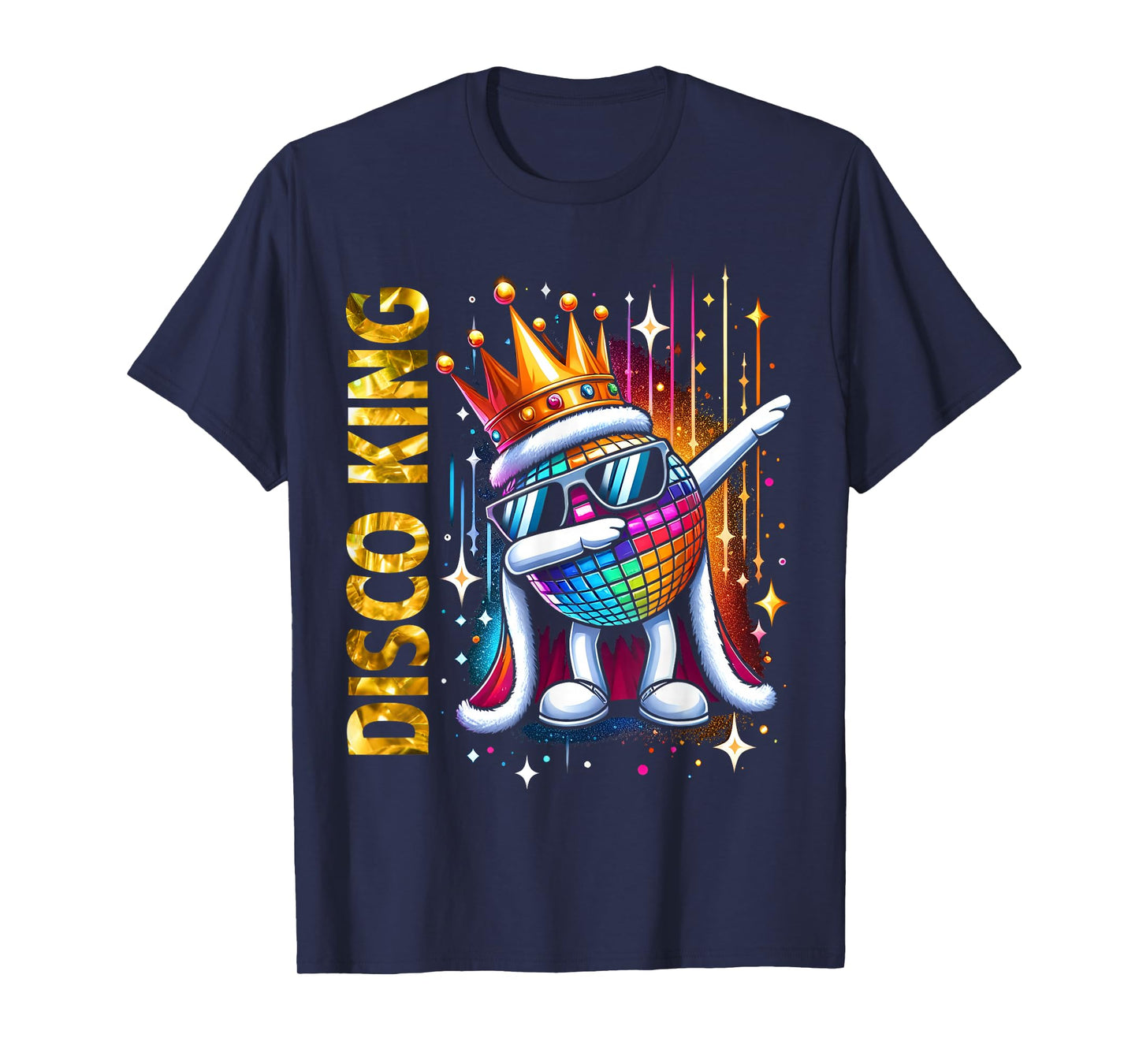 Disco King Vintage 70s 80s Dance Parties Disco Ball Dabbing T-Shirt