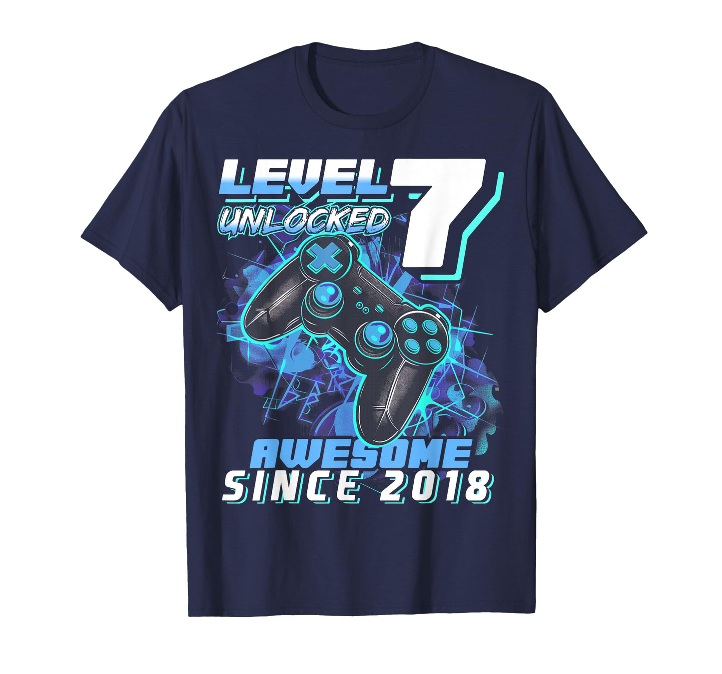 7th Birthday Boy Level 7 Gamer 7 Year Video Game Party T-Shirt