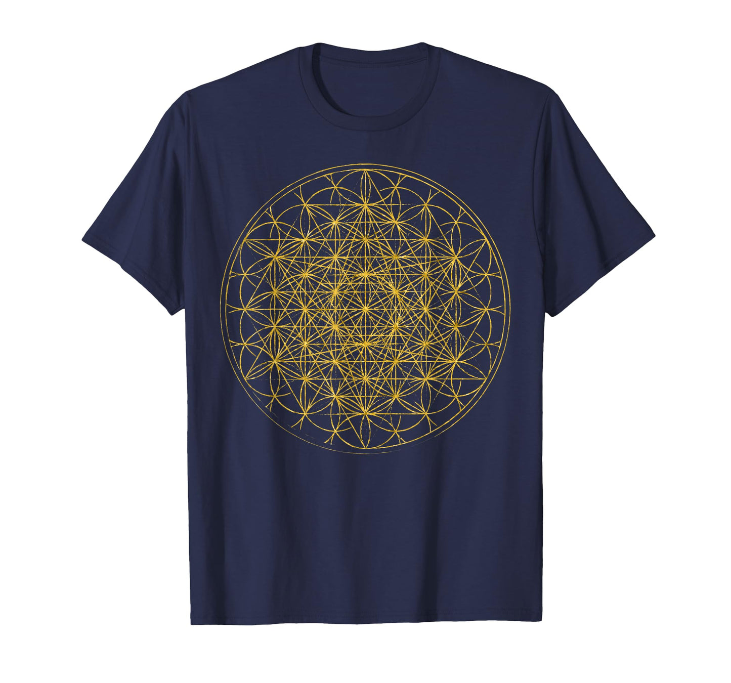 Metatron Cube 64 Tetrahedron Flower Of Life Sacred Geometry T-Shirt
