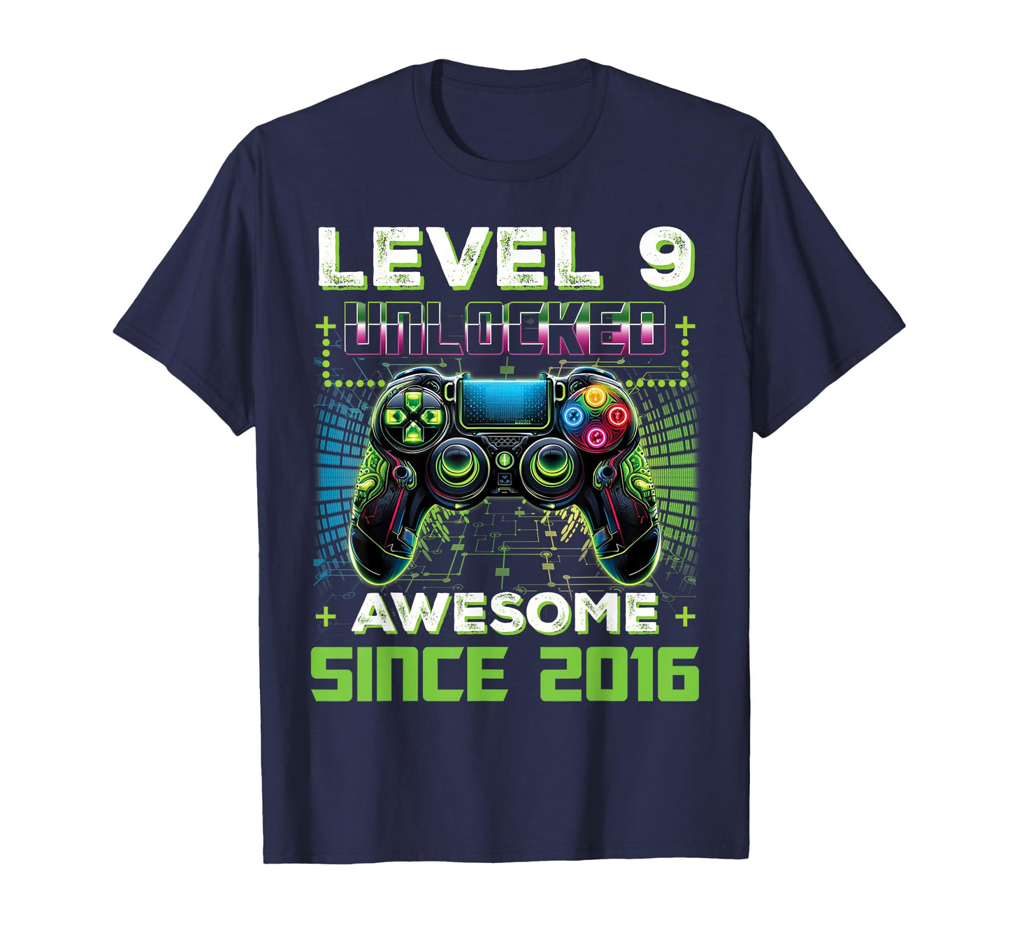 Level 9 Unlocked Video Game 9th Birthday Gamer Boys Son T-Shirt