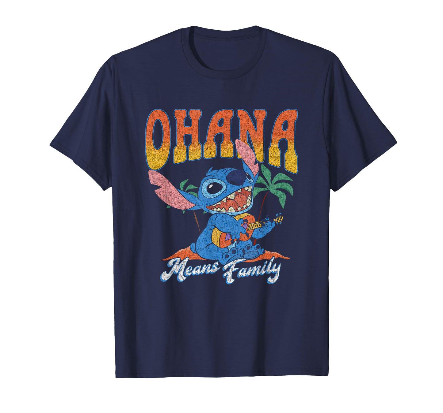 Disney Lilo & Stitch Ohana Means Family Vintage Tropical T-Shirt