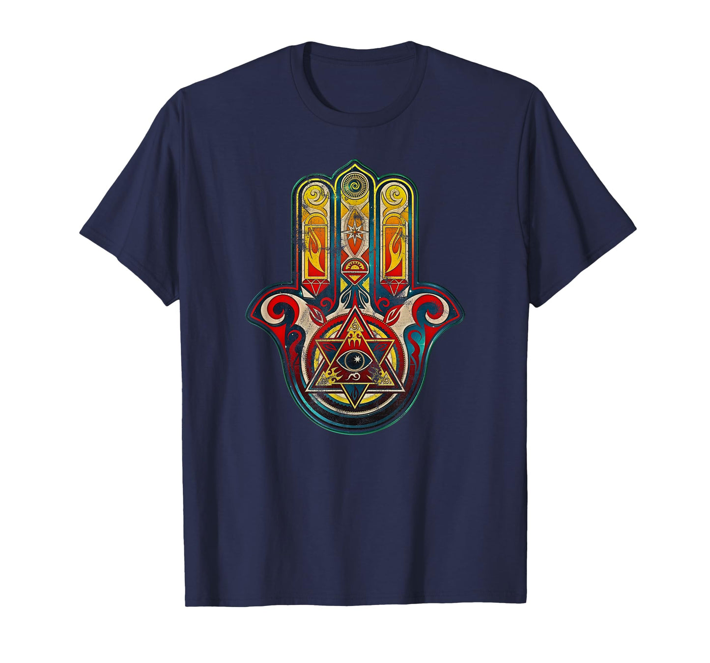 HAMSA HAND ALL SEEING EYE Vintage Protection Fatima T-shirt T-Shirt