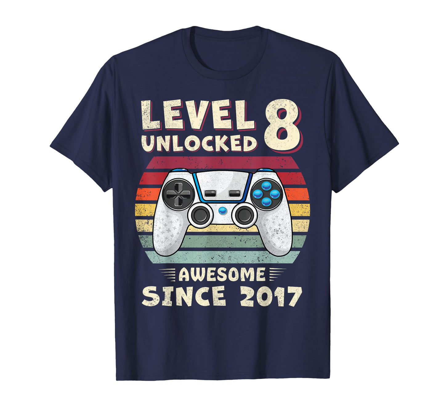 8 Year Old BDay Decorations Son Boy 8yr 2017 8th Birthday T-Shirt