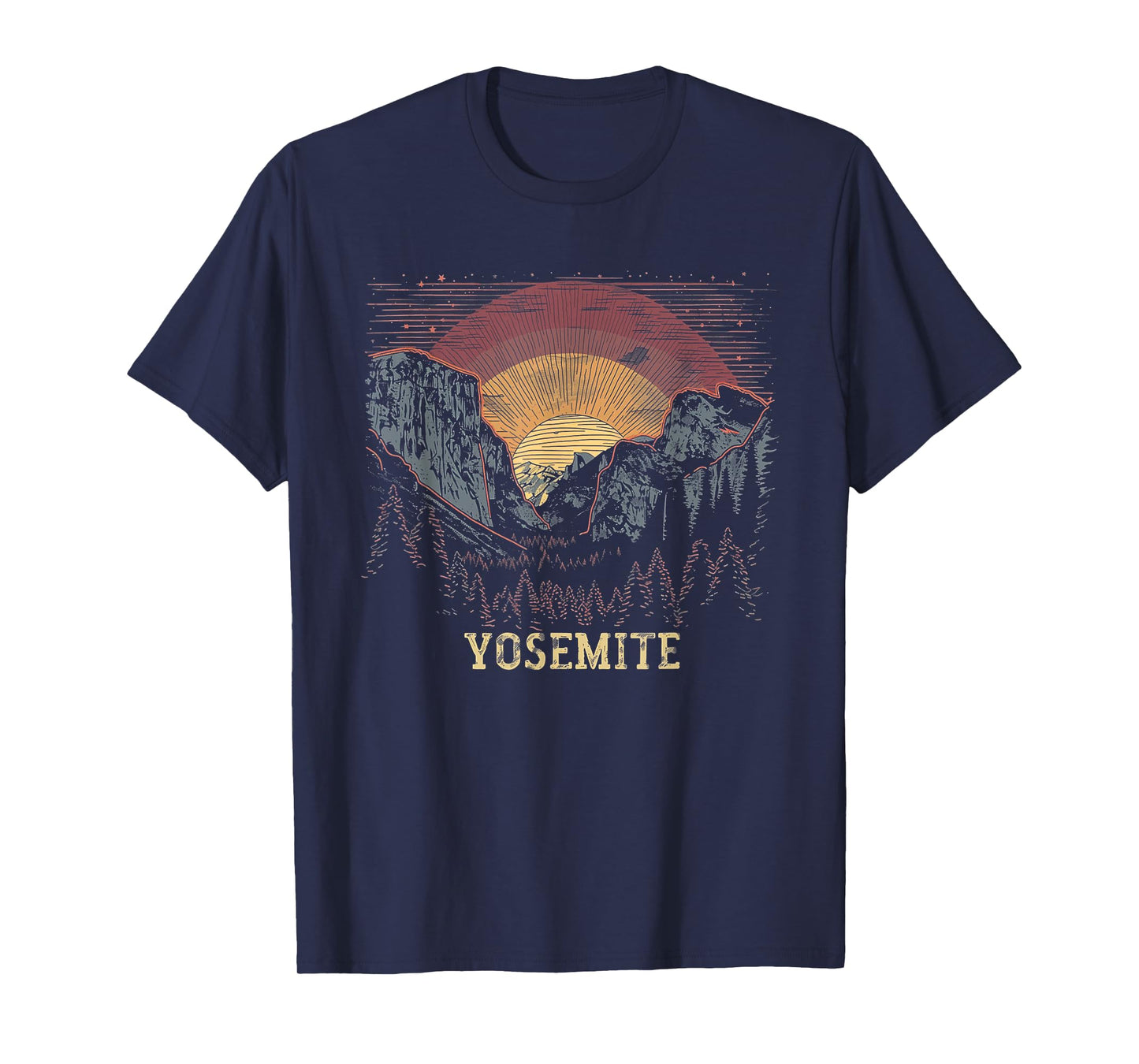 Yosemite - US National Park Vintage Men Women Kids Retro T-Shirt
