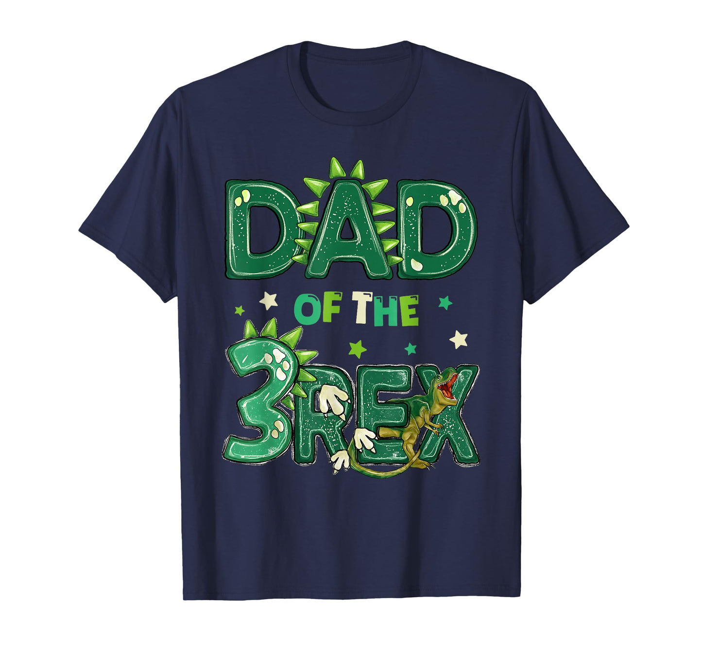 Dad Of The Three Rex Birthday Dinosaur Family Matching T-Shirt