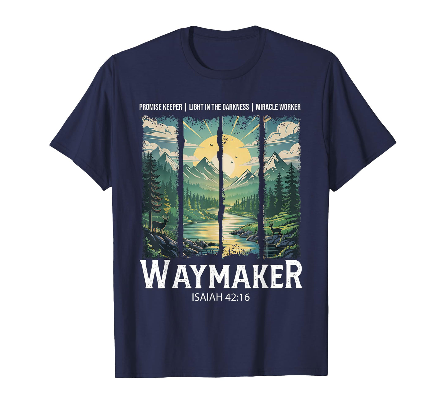 Vintage Waymaker Promise Keeper Miracle Worker Christian T-Shirt