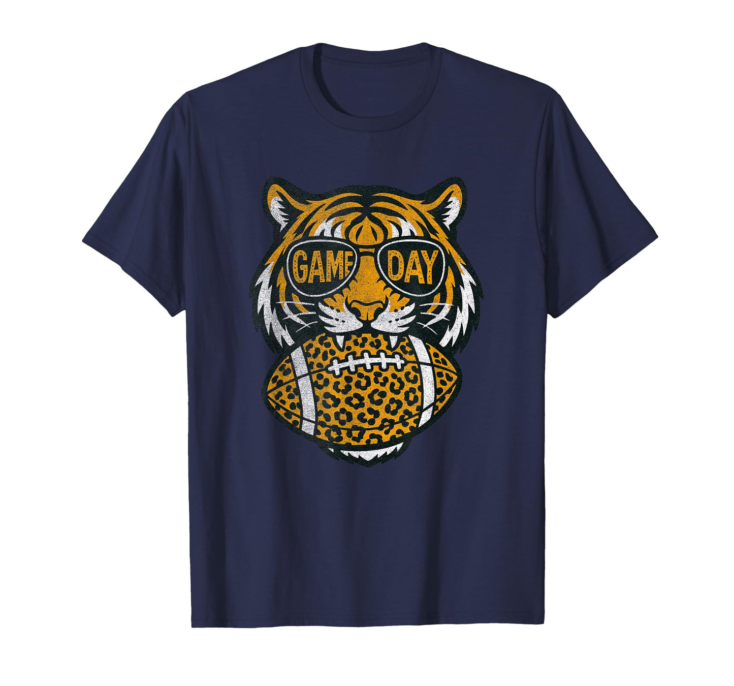 Tiger Leopard Football Game Day for Men, Women & Kids T-Shirt