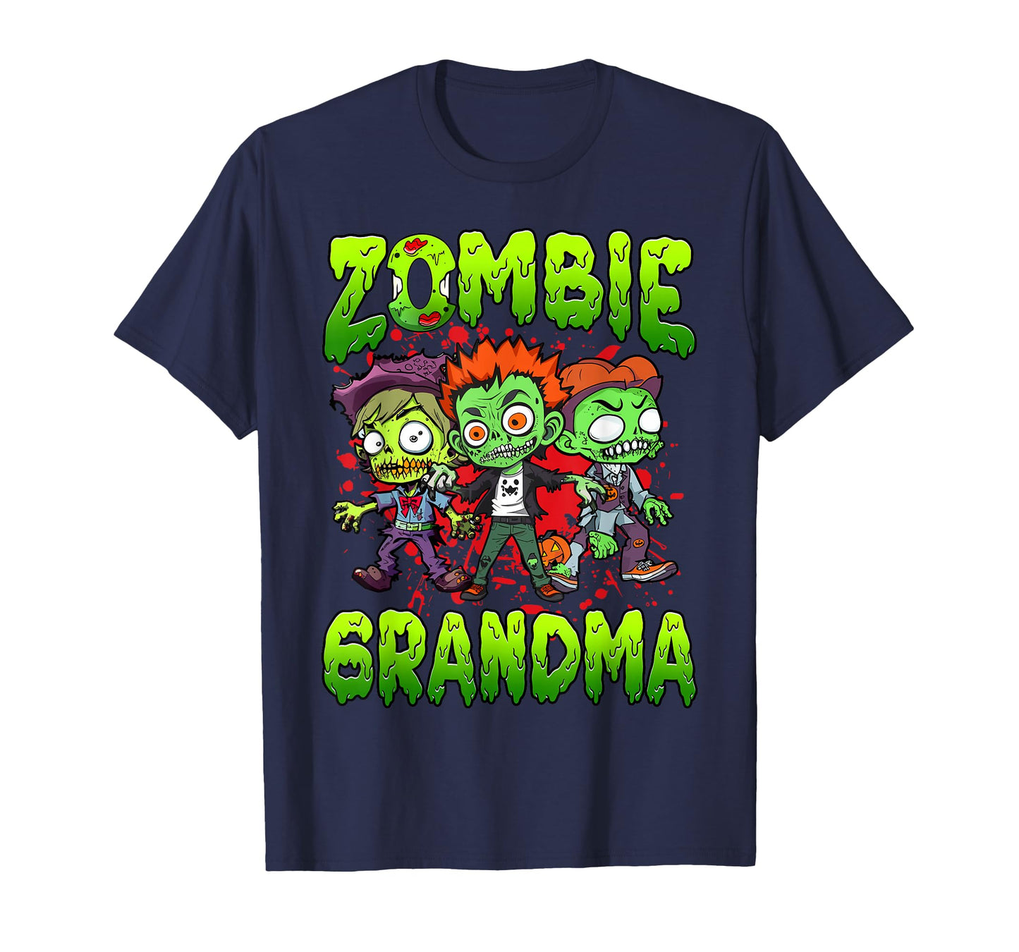 Zombie Grandma Halloween Costume Family Matching T-Shirt, Small, Black