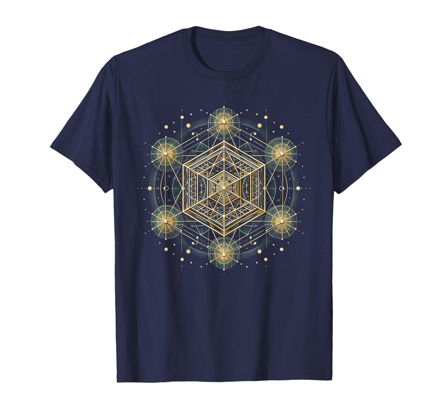 Metatron's Cube Sacred Geometry Spiritual Geometric T-Shirt