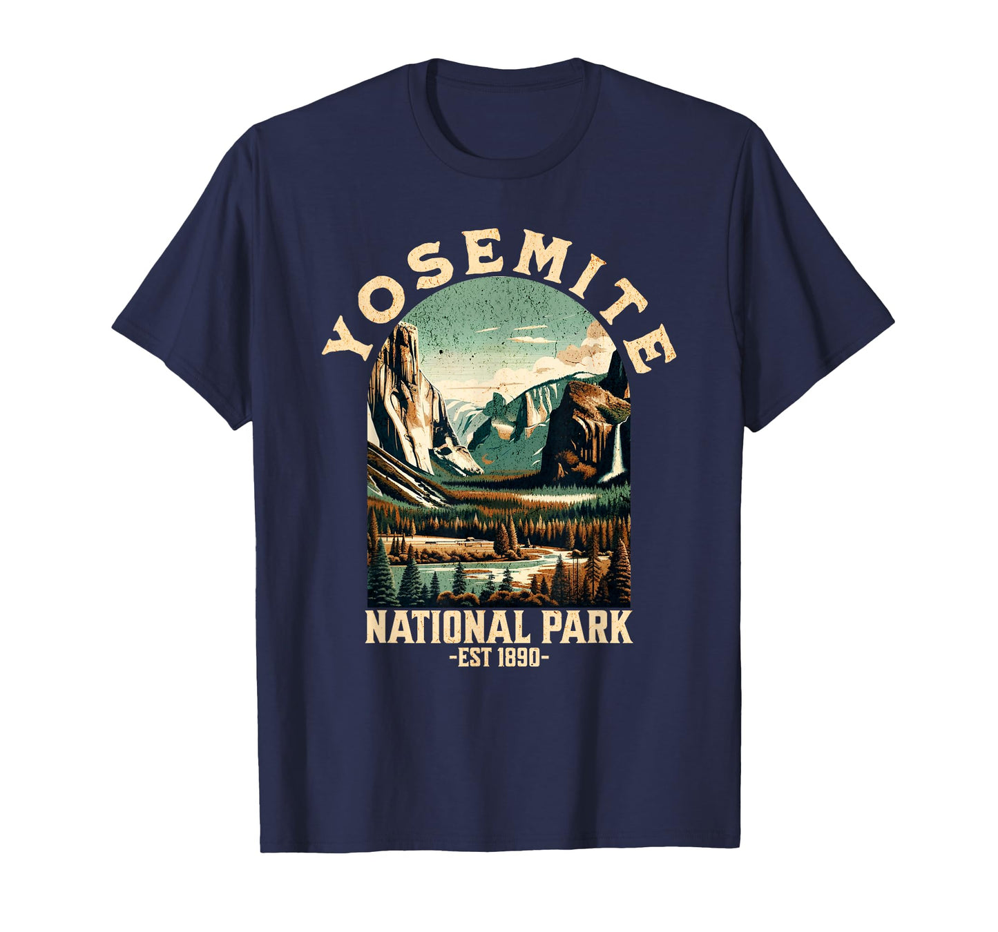 Retro Yosemite National Park USA Vintage Hiking T-Shirt