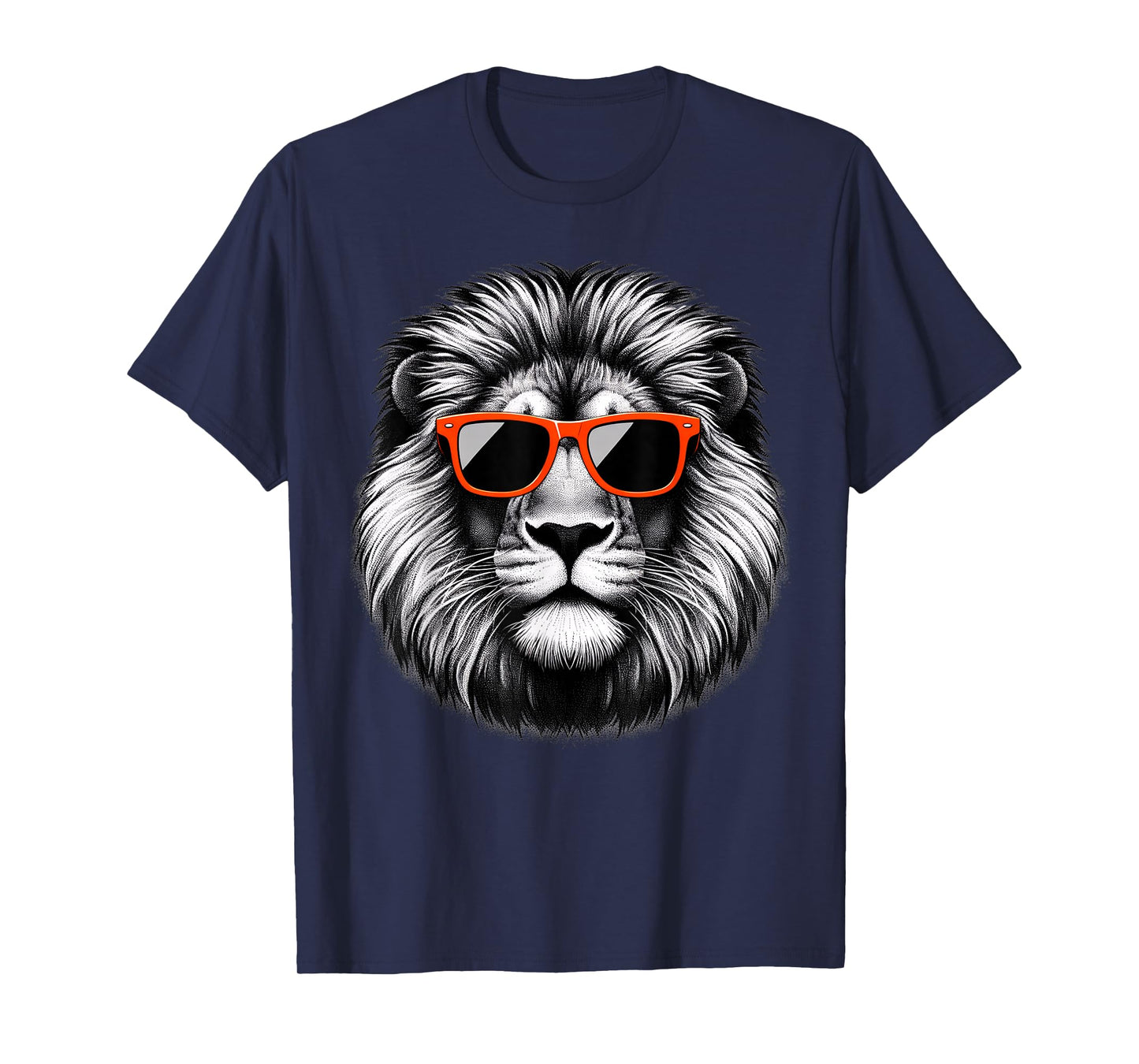 Cool Lion Wearing Sunglasses Graphic Art T-Shirt