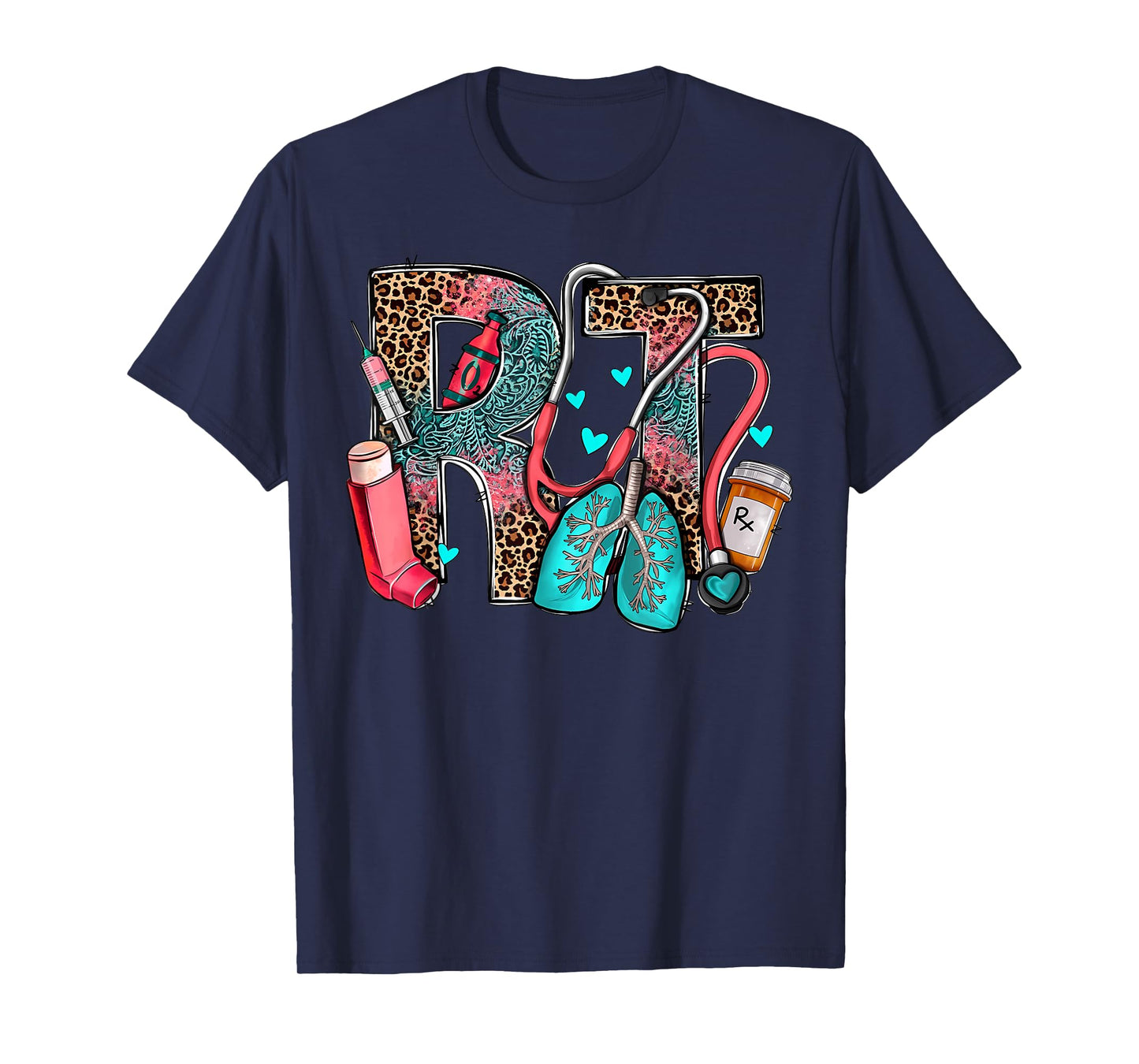 Rt Respiratory Therapist Stethoscope Nurse Western Nursing T-Shirt