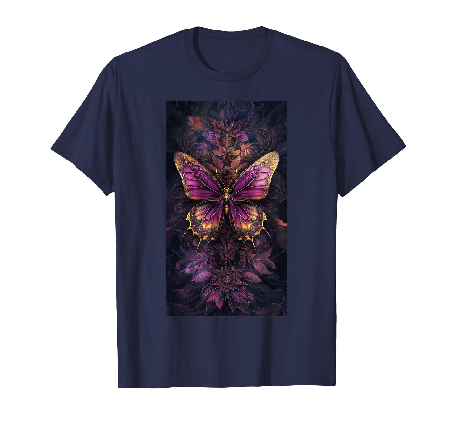 Floral Patterns Butterfly art Purple butterfly T-Shirt