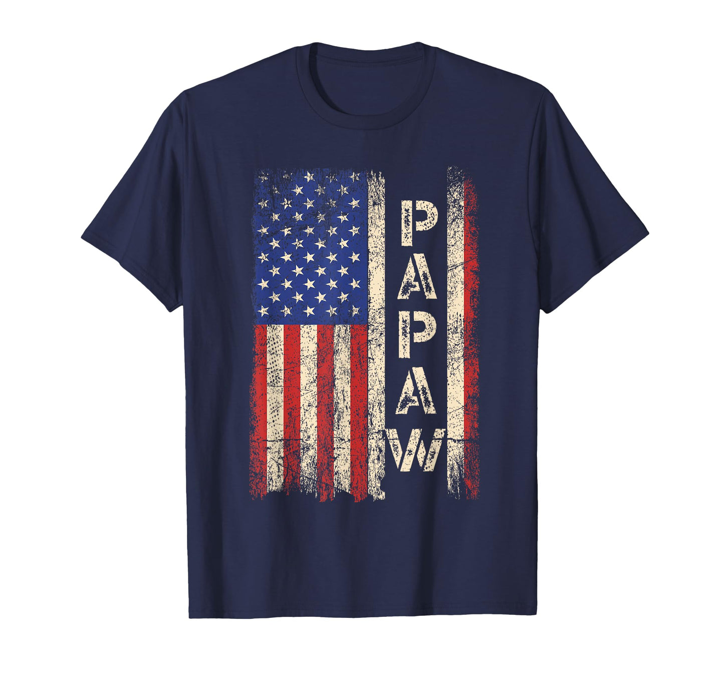 Papaw Grandpa US American Flag Shirt Grandfather Day T-Shirt