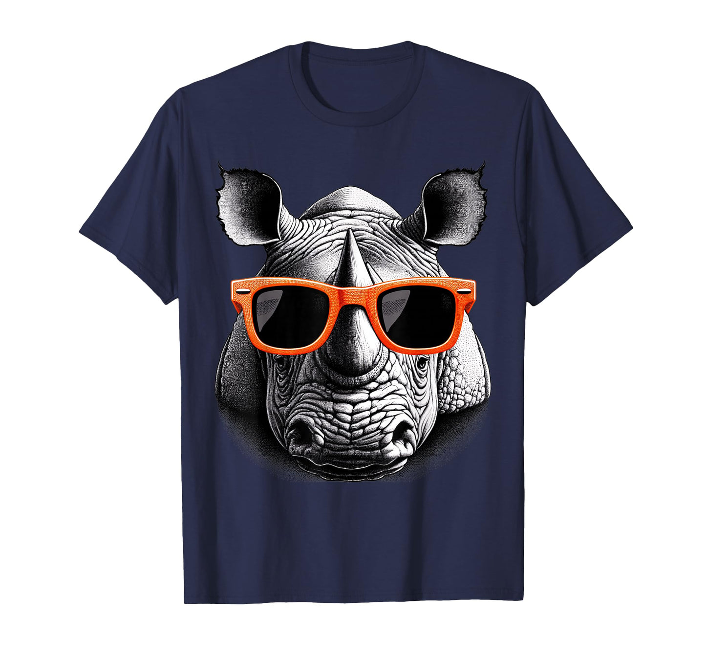 Cool Rhino Wearing Sunglasses Graphic Art T-Shirt