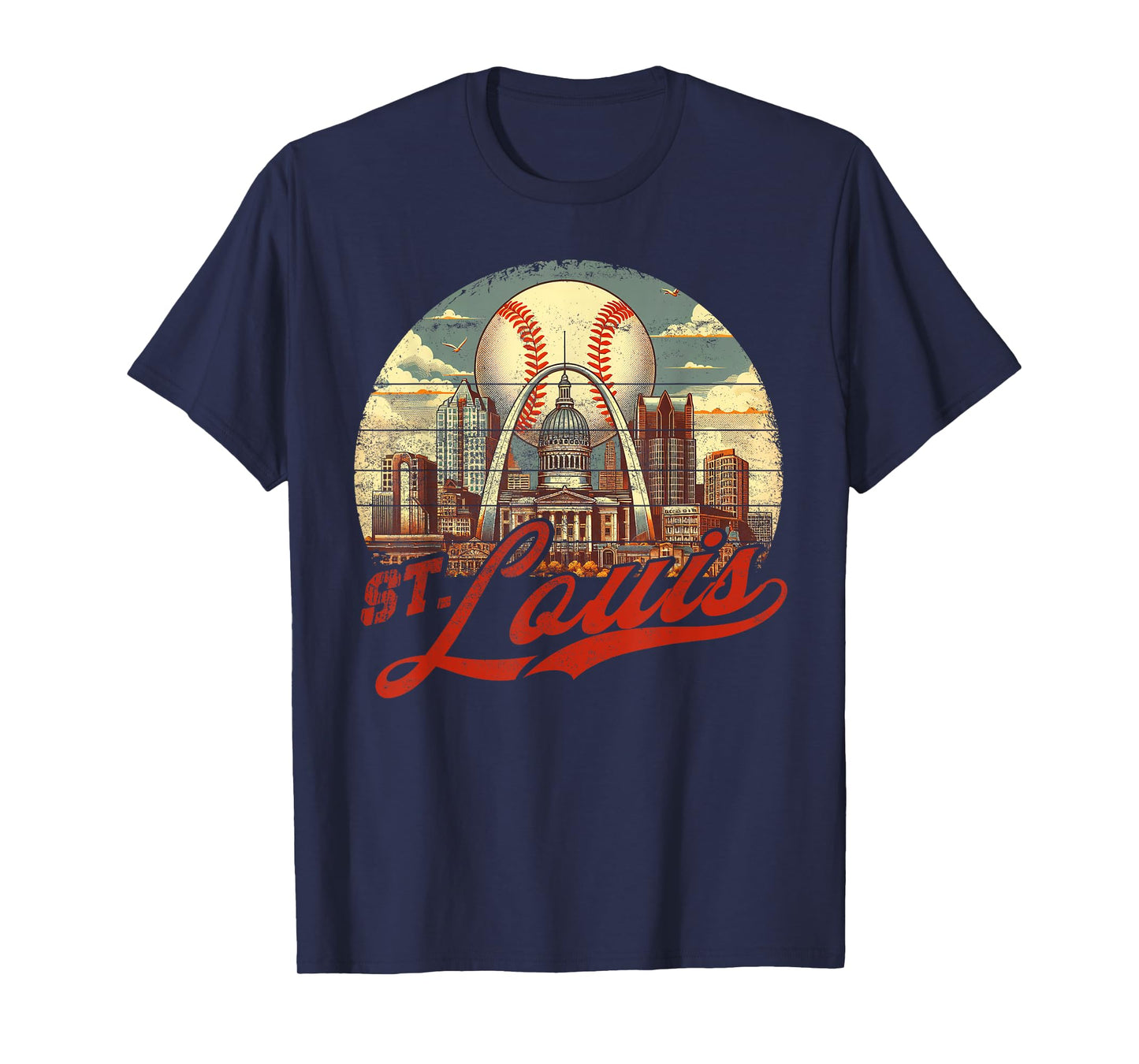 St. Louis Retro Baseball Lover Game Day Men Boys Girls T-Shirt