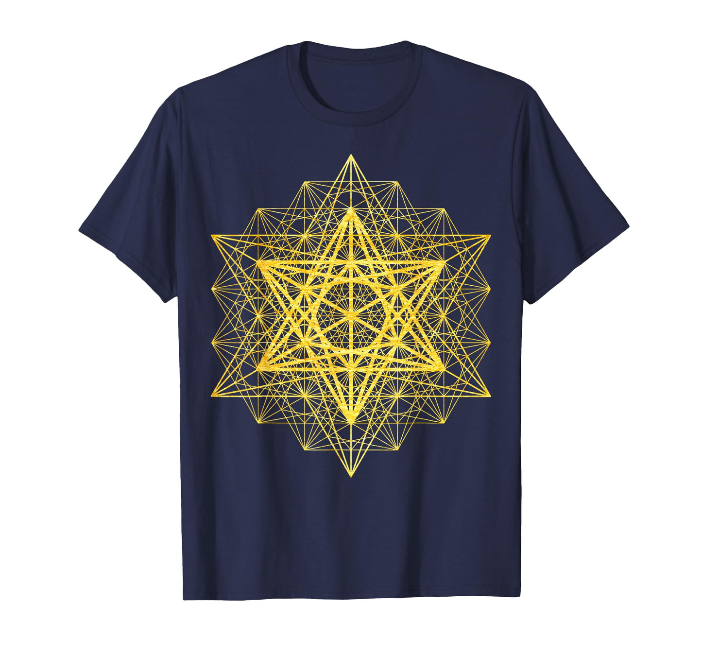 Sacred 64 Tetrahedron Metatron Cube Sacred Geometry Flower T-Shirt