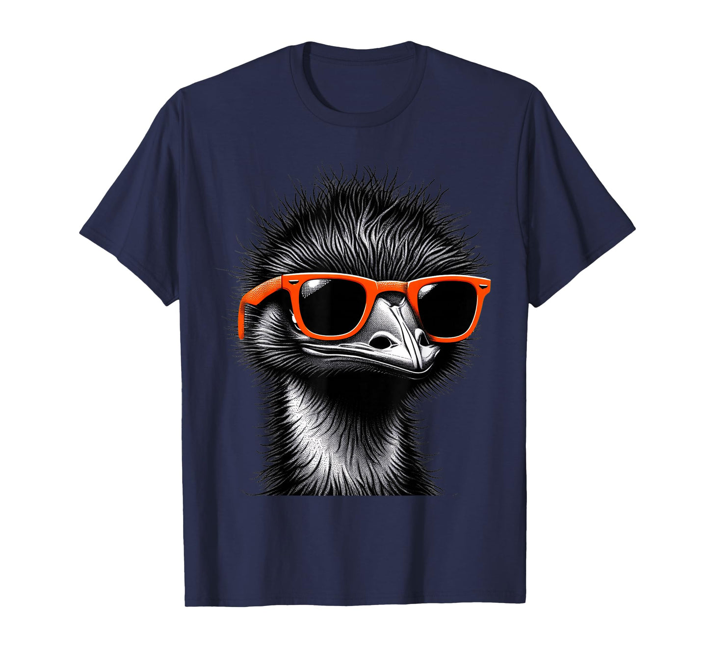 Cool Emu Bird Wearing Sunglasses Graphic Art T-Shirt