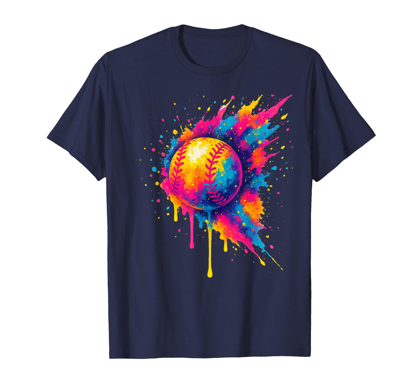 Colorful Splash Baseball Ball Graffiti for Youth & Boys T-Shirt