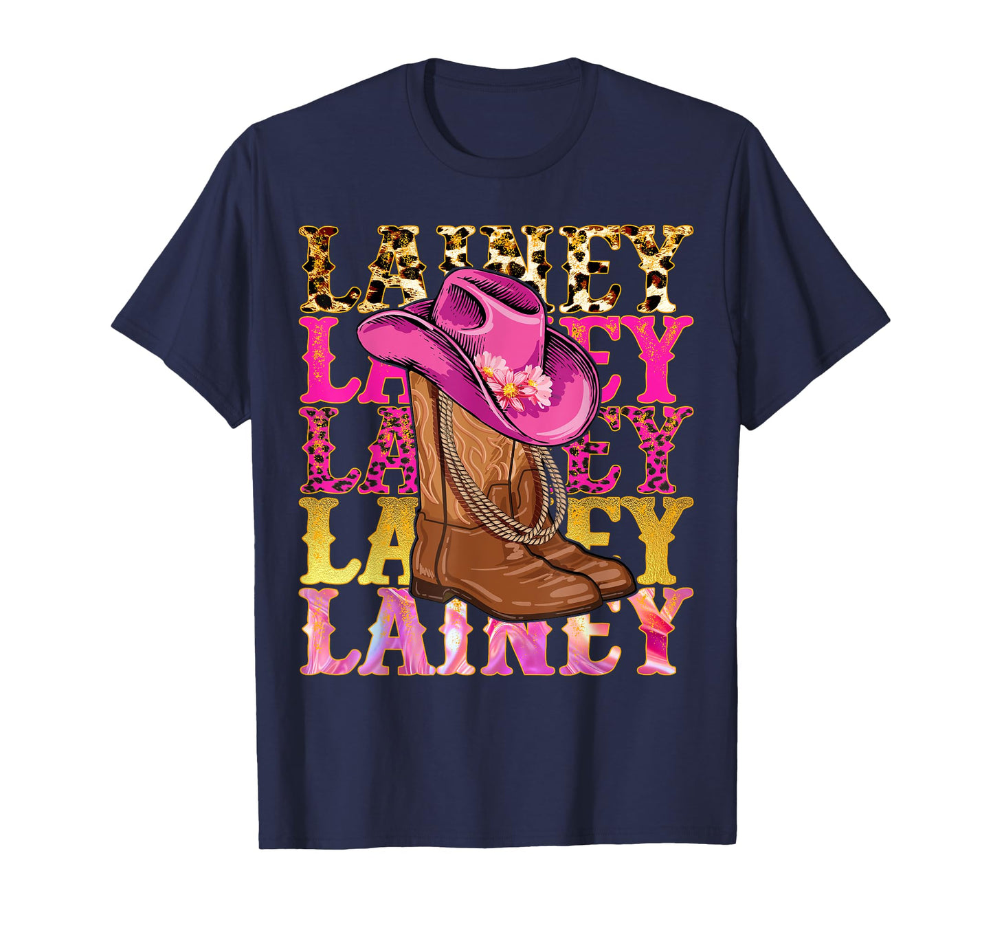 Lainey First Name Personalized Birthday Cowgirl Outfit T-Shirt