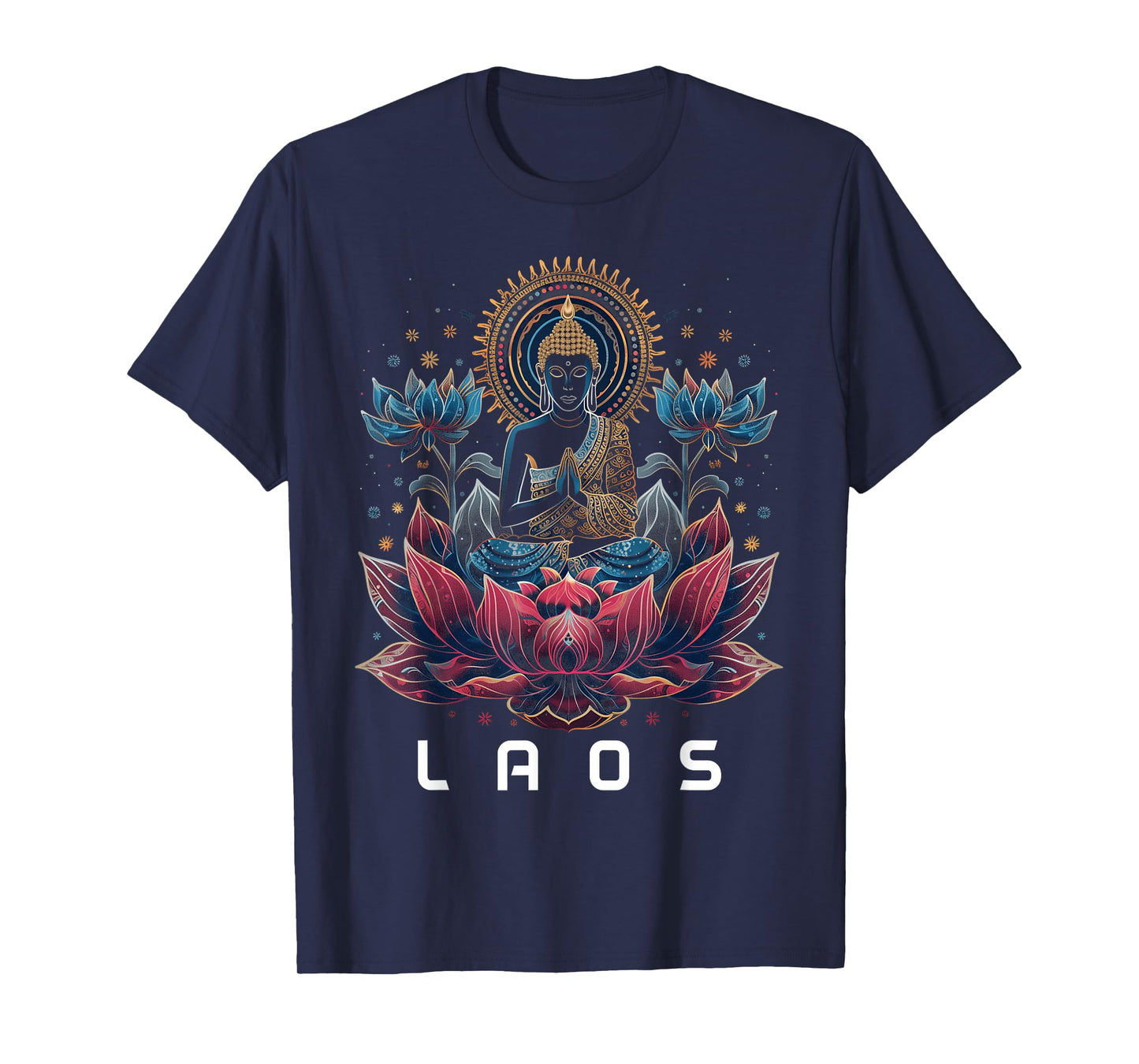 Laos Buddha Vintage Buddhist Souvenir T-Shirt