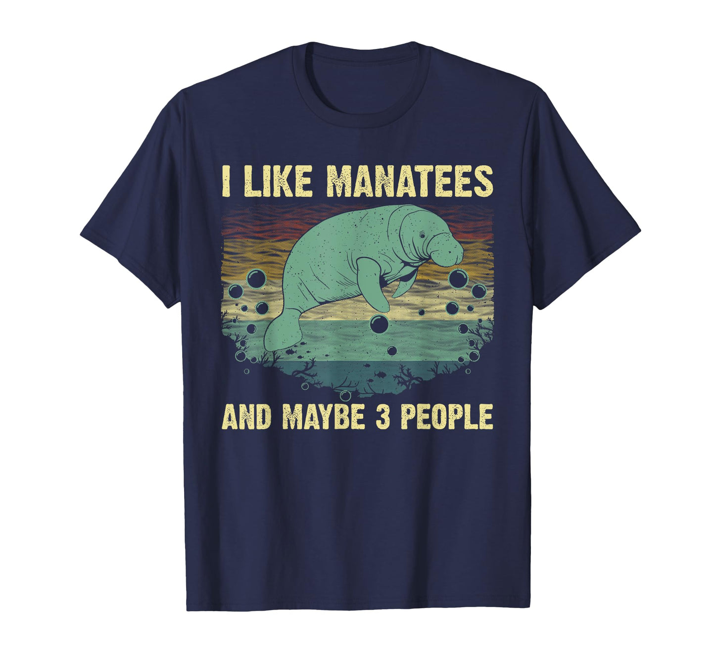 Funny Manatee Design For Men Women Toddlers Manatee Lover T-Shirt