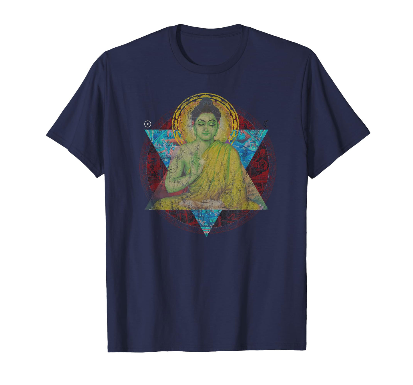 Yoga Buddhism Dharma Wheel Buddha Dharma Vintage Meditate T-Shirt